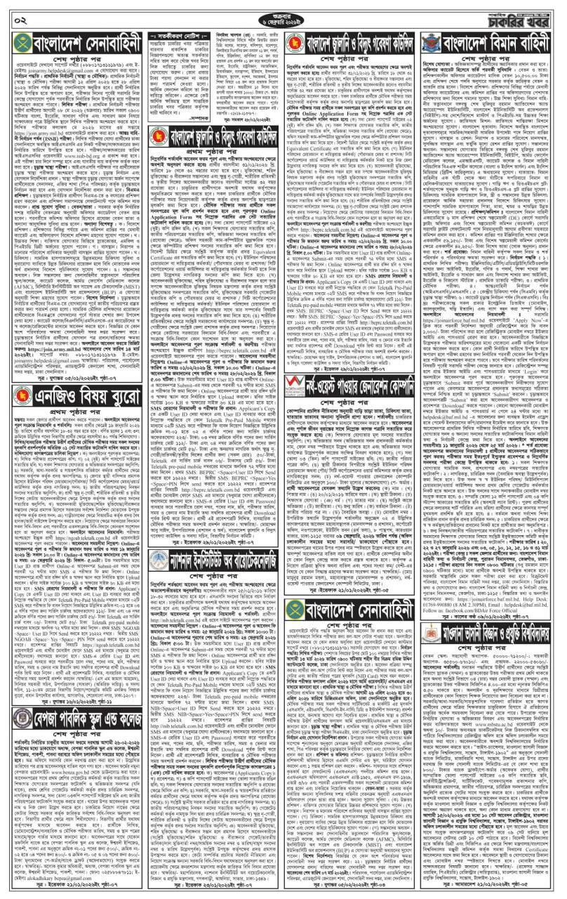 সাপ্তাহিক চাকরির খবর ১৩ ফেব্রুয়ারি ২০২৬ চাকরির বিজ্ঞপ্তি | সাপ্তাহিক চাকরির খবর